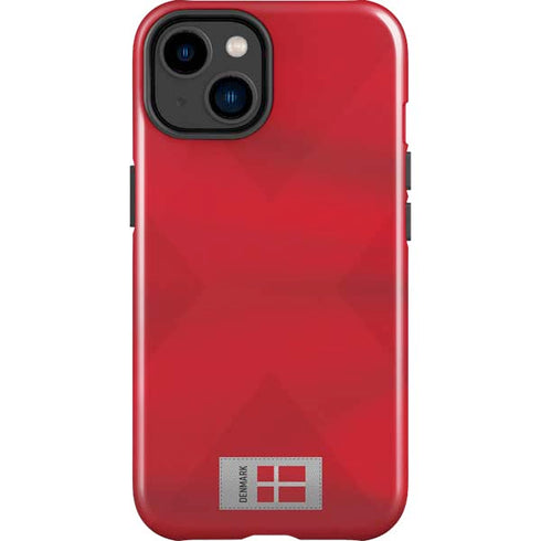 Denmark Soccer Flag iPhone 15 Plus Impact Case